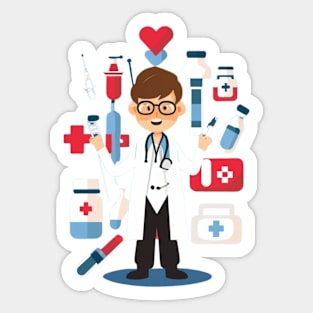 Happy doctor day for only doctor's Sticker